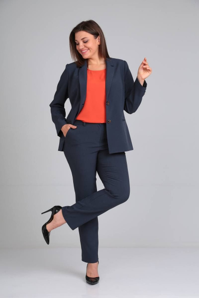 Брюки, жакет, топ Karina deLux M-1060 графит - фото 4