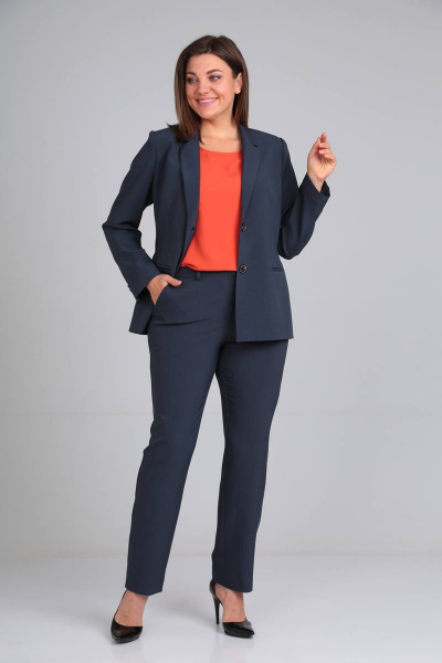 Брюки, жакет, топ Karina deLux M-1060 графит - фото 3