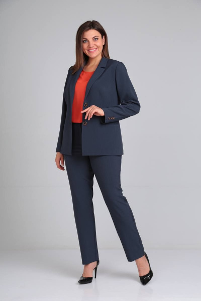 Брюки, жакет, топ Karina deLux M-1060 графит - фото 2