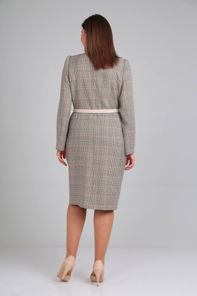 Платье Karina deLux M-9969-2 серо-бежевый - фото 5