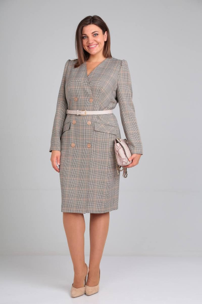 Платье Karina deLux M-9969-2 серо-бежевый - фото 2