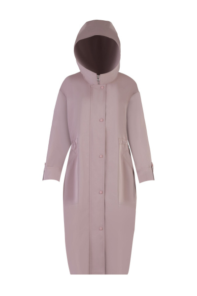 Плащ на каждый день розовый демисезон текстиль Elema 2-11710-1-164 бледная_роза - фото 1