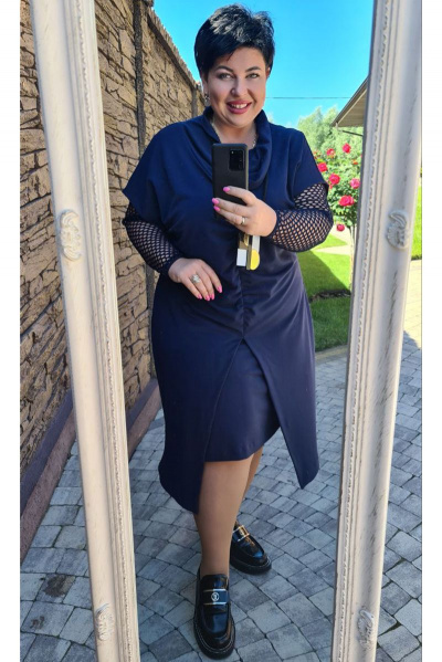 Платье, туника Vittoria Queen 16583/1 темно-синий - фото 8