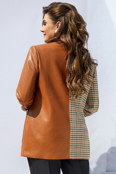 Жакет Vittoria Queen 17303 клетка+табак - фото 2