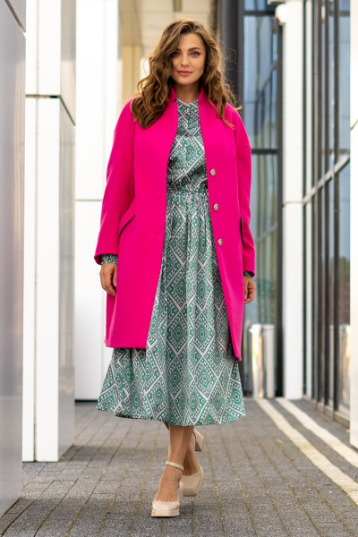 Пальто Andina 1001 фуксия - фото 7