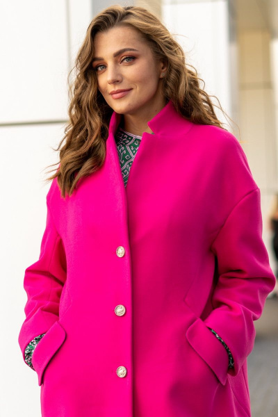 Пальто Andina 1001 фуксия - фото 5