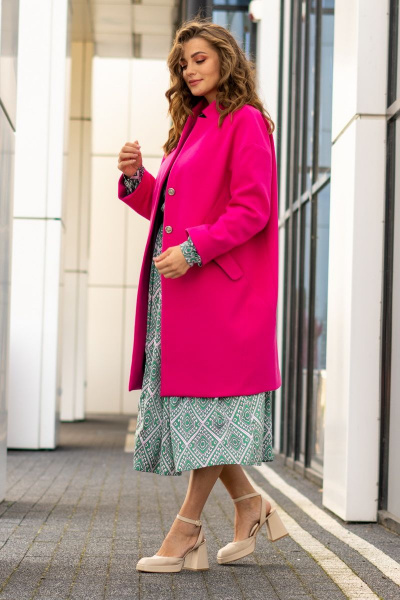 Пальто Andina 1001 фуксия - фото 3