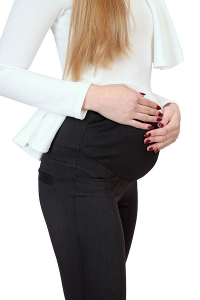 Классические брюки для беременных из текстиля BELAN textile 1319 черный - фото 4