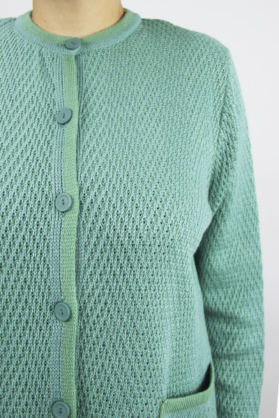 Жакет из трикотажа с карманами, бирюзовый, демисезон Полесье С2560-22 2С8747-Д43 158,164 морской_бриз - фото 3