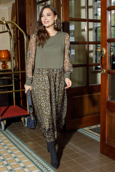 Платье Anastasia 945 олива - фото 2