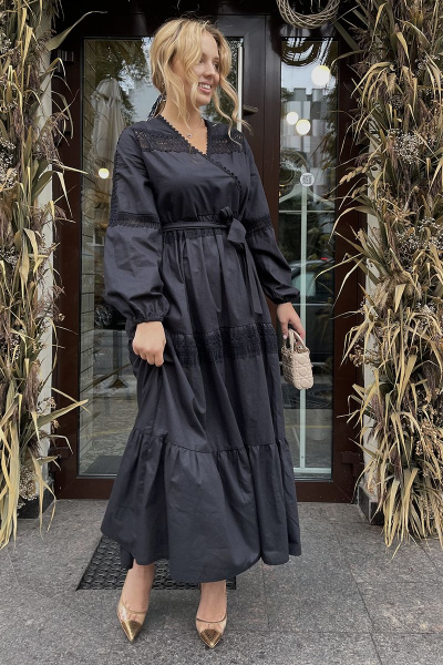 Богемное платье с запахом и многоярусной юбкой Pavlova 097 - фото 2