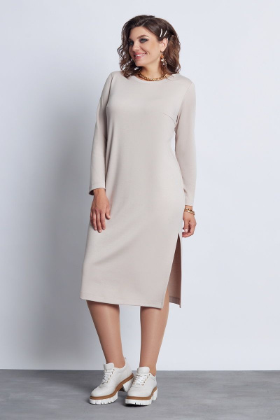 Жилет и платье из трикотажа и штрукса, демисезонный комплект Mira Fashion 5138 - фото 2