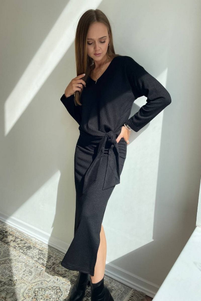 Костюм: юбка на резинке и джемпер со спущенным плечом PUR PUR 11-122 - фото 2