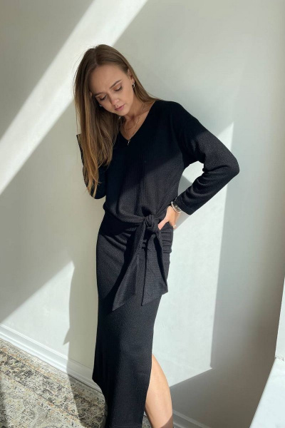 Костюм: юбка на резинке и джемпер со спущенным плечом PUR PUR 11-122 - фото 1