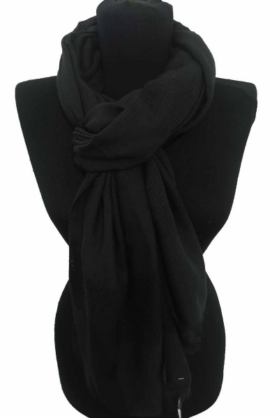 Шарф с мрежкой черный на каждый день TrendCorner 2-1-52-302 71 - фото 1