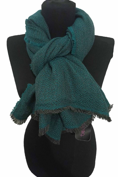 Синий шарф букле из текстиля, 75x180 см на каждый день TrendCorner 9-16-28-239 1450 - фото 1