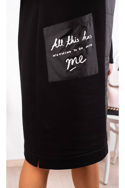 Платье прямое из футера с начесом и фигурным карманом Camelia 21161 2 - фото 5