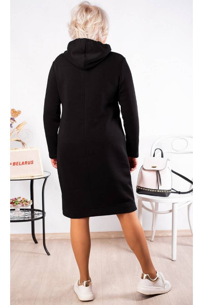 Платье прямое из футера с начесом и фигурным карманом Camelia 21161 2 - фото 3