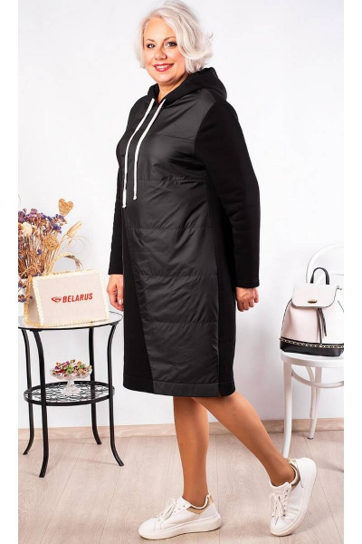 Платье прямое из футера с начесом и фигурным карманом Camelia 21161 2 - фото 2