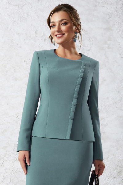 Жакет, юбка Lissana 4564 зеленый - фото 4