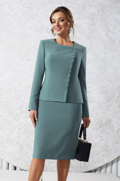 Жакет, юбка Lissana 4564 зеленый - фото 3