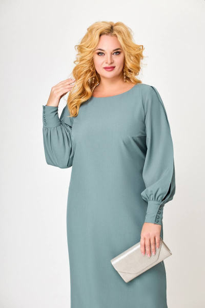 Платье Swallow 614 пепельно-голубой - фото 5