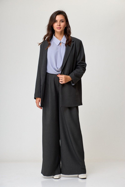 Брюки и жакет классика стиля с функциональными карманами Anelli 1187 оникс - фото 10