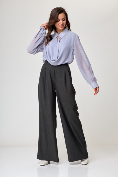 Брюки и жакет классика стиля с функциональными карманами Anelli 1187 оникс - фото 3