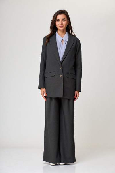 Брюки и жакет классика стиля с функциональными карманами Anelli 1187 оникс - фото 2