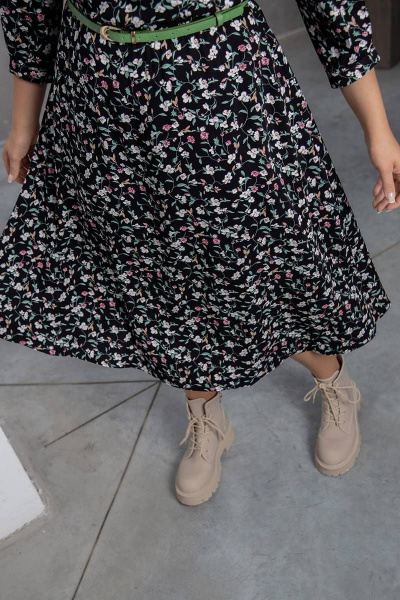 Платье Daloria 1508 черный-зеленый - фото 9