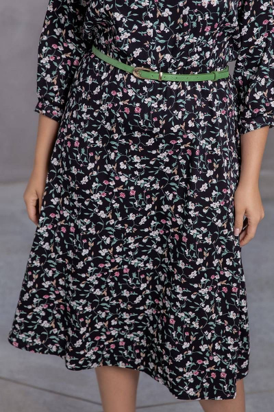 Платье Daloria 1508 черный-зеленый - фото 6