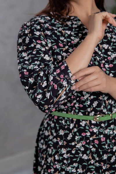 Платье Daloria 1508 черный-зеленый - фото 5