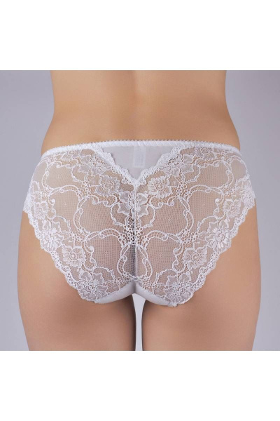 Трусы из эластичного полотна и кружева с задней отделкой Verally 138-6 белый - фото 2