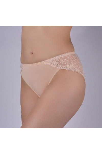 Трусы из трикотажного полотна с кружевом и кружевая задняя часть Verally 138-6 жасмин - фото 3
