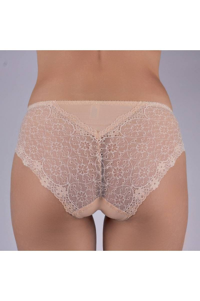 Трусы из трикотажного полотна с кружевом и кружевая задняя часть Verally 138-6 жасмин - фото 2