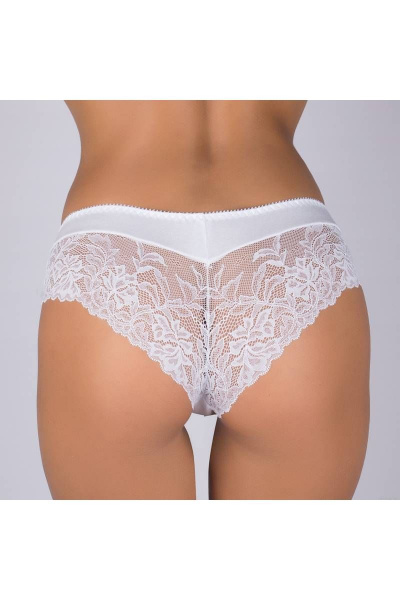 Трусы из трикотажного хлопка с кружевными вставками Verally 190-3 белый - фото 2