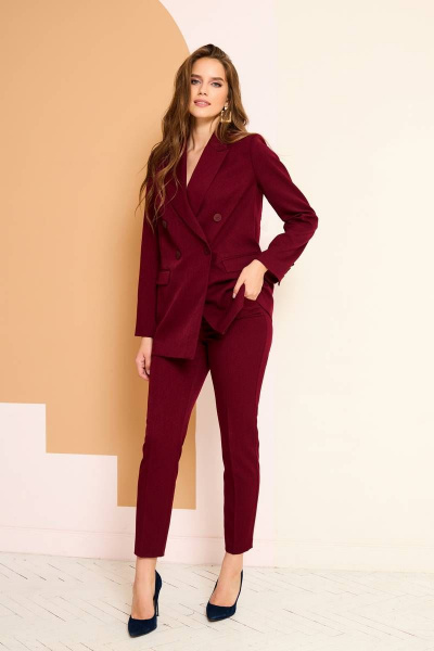 Брюки, жакет LaKona 11468 винный - фото 1
