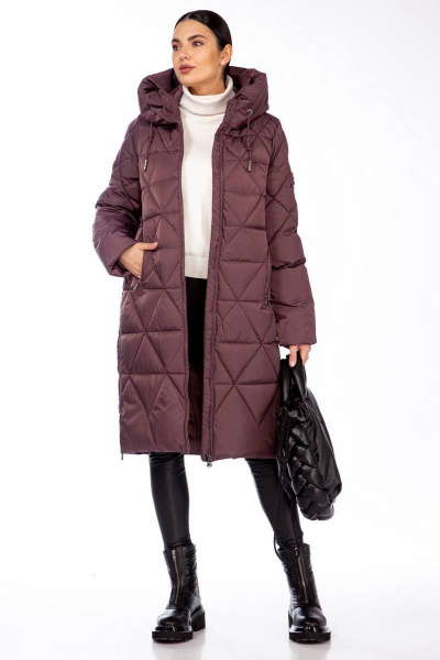 Пальто Beautiful&Free 4099 баклажан - фото 2