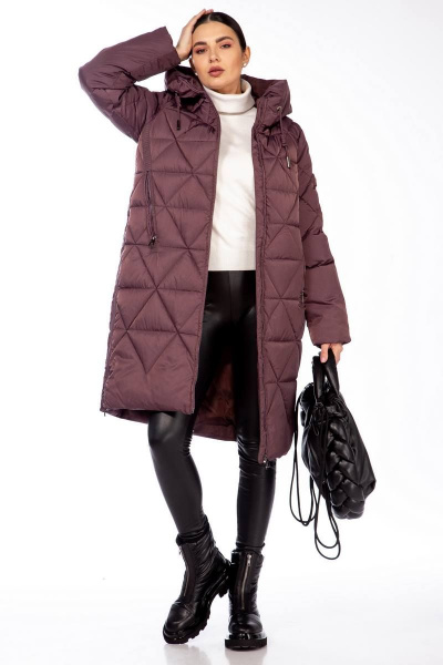 Пальто Beautiful&Free 4099 баклажан - фото 1