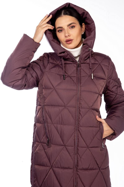 Пальто Beautiful&Free 4099 баклажан - фото 7