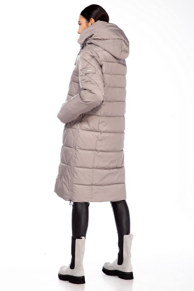 Пальто Beautiful&Free 4099 серо-бежевый - фото 4