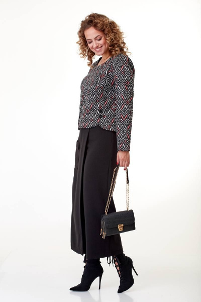 Жакет и кюлоты из текстиля, стильный демисезонный комплект Taita plus 2233 - фото 8