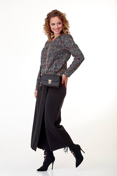 Жакет и кюлоты из текстиля, стильный демисезонный комплект Taita plus 2233 - фото 5