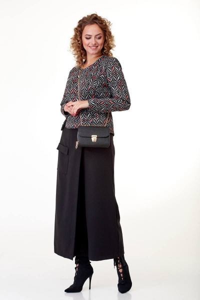 Жакет и кюлоты из текстиля, стильный демисезонный комплект Taita plus 2233 - фото 7