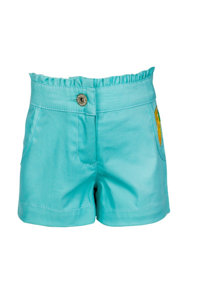Хлопковые шорты с вышивкой и рюшами для летних дней Bell Bimbo 161156 св.зеленый - фото 1