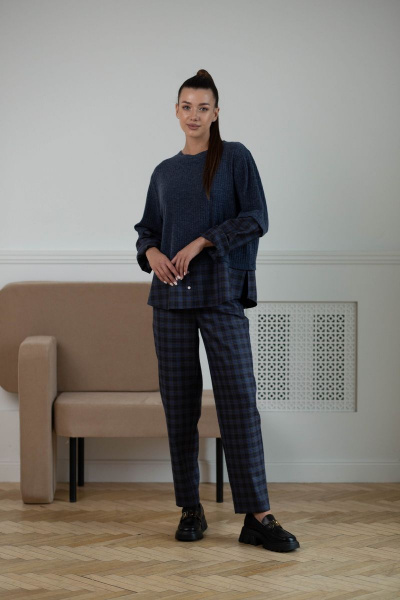 Брюки, джемпер Amberа 331 клетка - фото 8