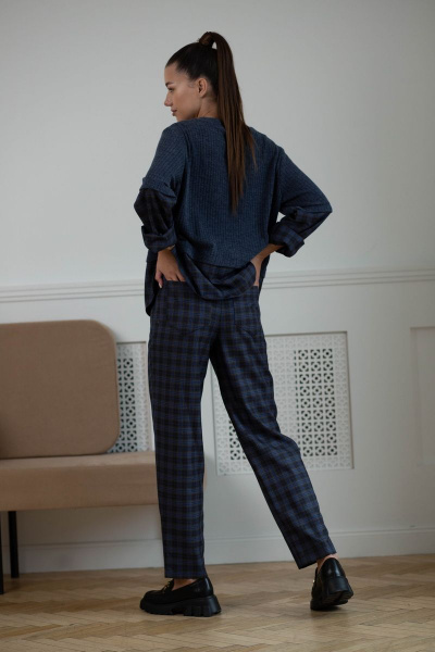 Брюки, джемпер Amberа 331 клетка - фото 2