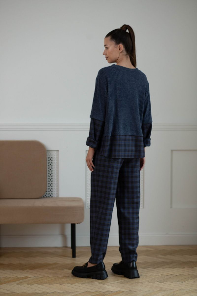 Брюки, джемпер Amberа 331 клетка - фото 4