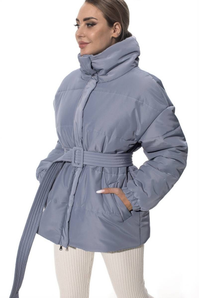 Демисезонная утепленная куртка с высоким воротником Golden Valley 7137 синий - фото 1
