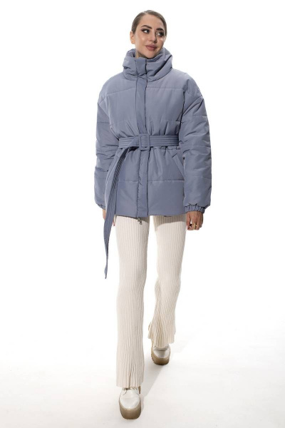 Демисезонная утепленная куртка с высоким воротником Golden Valley 7137 синий - фото 2